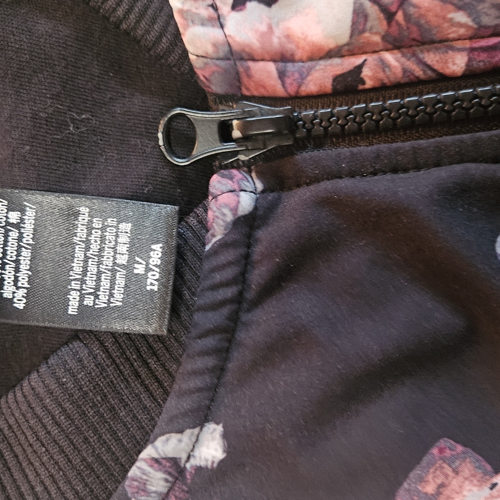 Floral Patterned Bomber Jacket - image 2